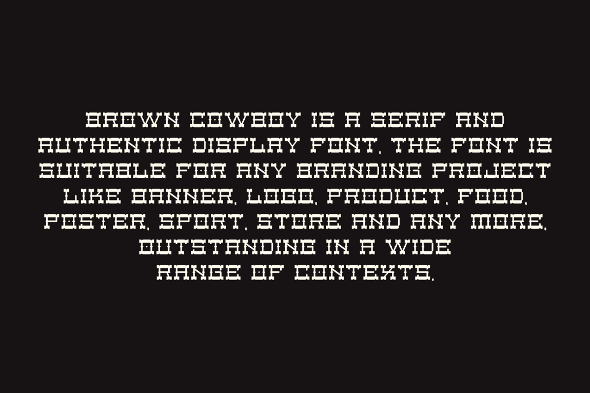 Brown Cowboy Artdeco & Western Font, a Serif Font by QR Design Studio (Photo 4 of 6)