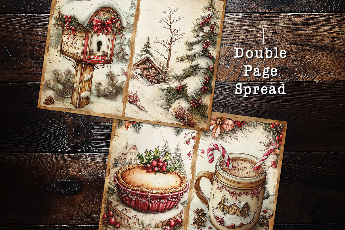 Vintage Christmas Bakery Journal Kit, a Seasonal Illustration by V Design Creator (Photo 5 of 13)