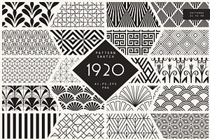 1920 Art Deco Seamless Patterns