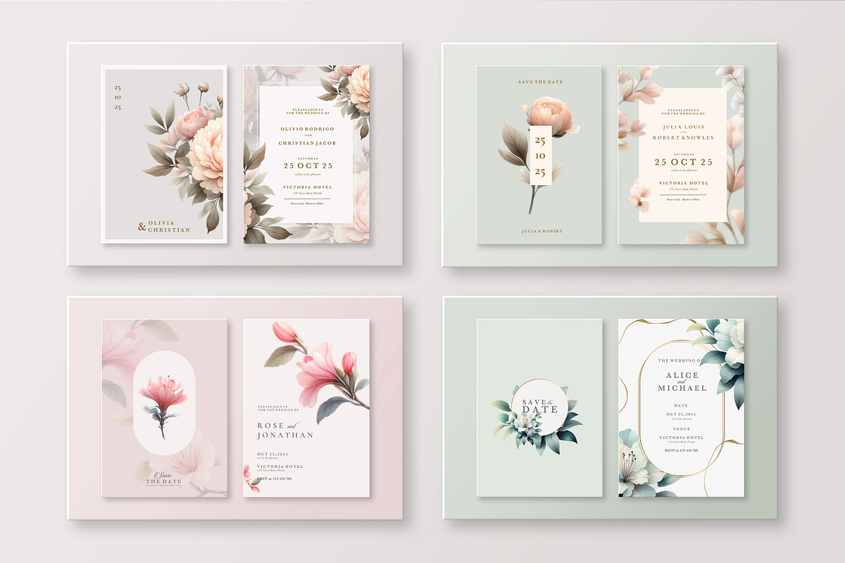 60 Floral Wedding Card, an Invitation Template by EvitePapery (Photo 8 of 15)