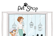 set with 32 cartoon girls-cute girls, an Animal Illustration by StudioLondon (Thumbnail 15 of 33)