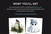 Halloween Watercolor Clipart Prompts, an Object Graphic by MadeByAI Studio (Thumbnail 2 of 4)