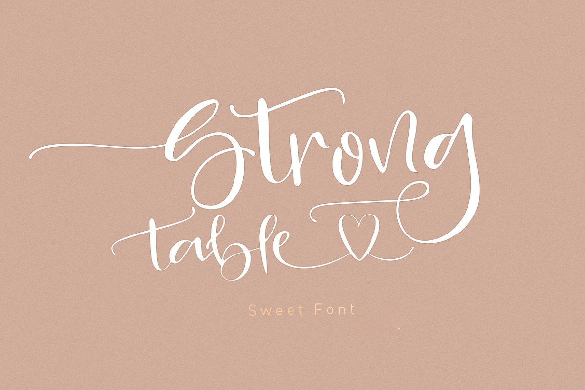 Strong table, a Script Font by Franstudio (Photo 12 of 17)
