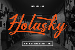 Holasky - Modern Script Font