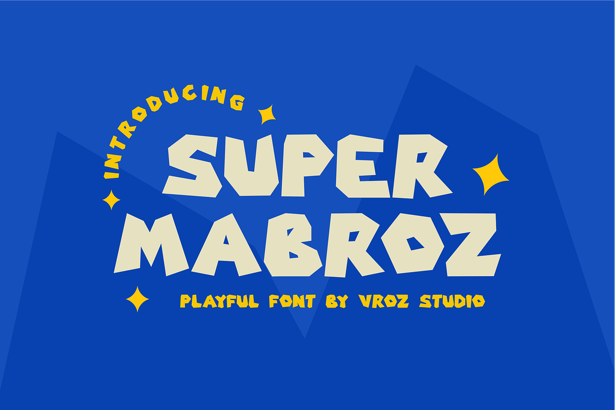 SUPER MABROZ -  Playful Font, a Font by Vroz Studio (Photo 1 of 6)