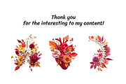 Fall Anatomical Bloom Clipart Set, a Healthcare Illustration by InkyQueenArt (Thumbnail 5 of 5)