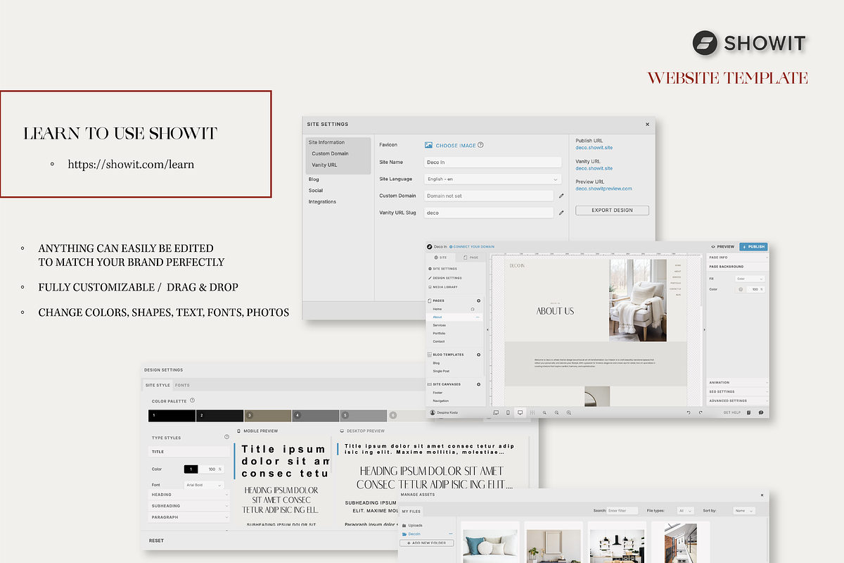 Showit Template- Visual-Storytellers preview 5