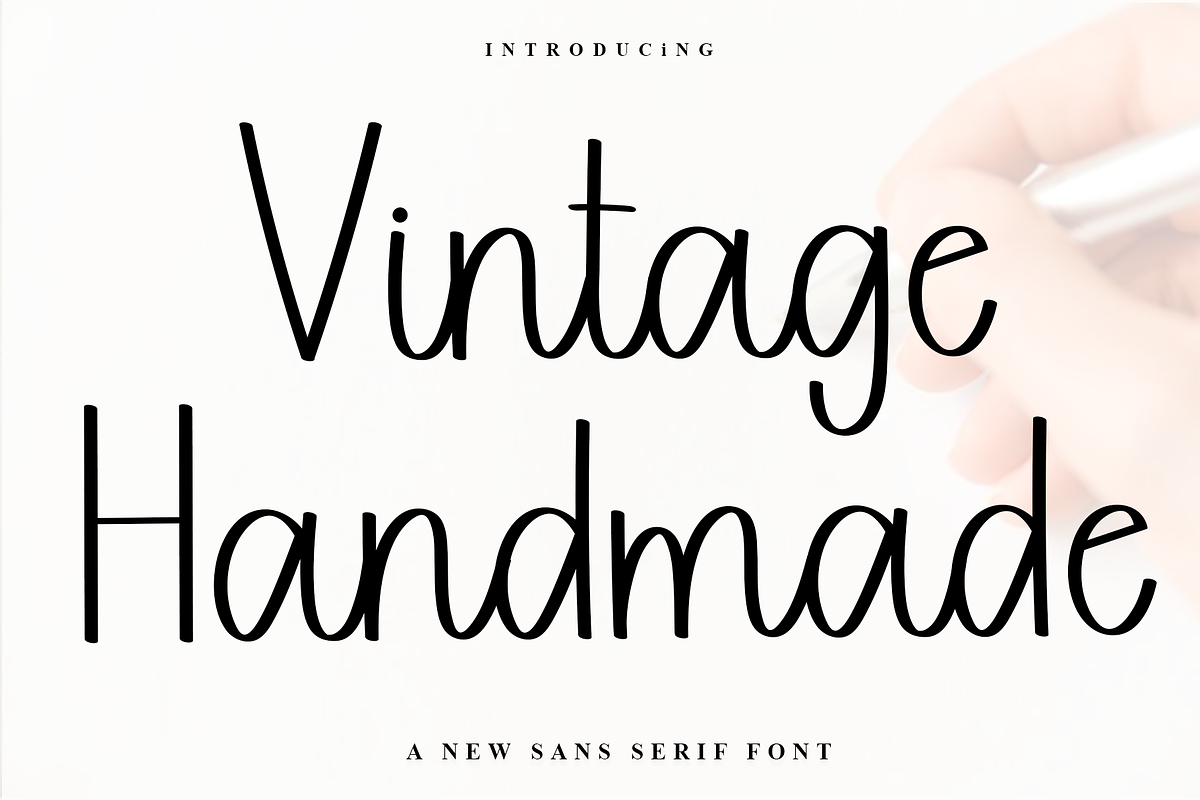 Vintage Handmade, a Handwritten Font by InermediaSTUDIO (Photo 1 of 8)