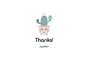 Cute cactus clipart, a Seasonal Illustration by JulzaArt (Thumbnail 6 of 6)