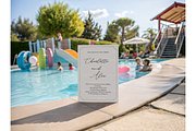Fun Poolside Party Invitation Mockup, a Product Mockup by MockupWizard (Thumbnail 4 of 5)