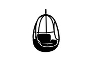 Hanging Egg Chair Silhouette Bundle, an Illustration by Designer_Momina (Thumbnail 8 of 51)