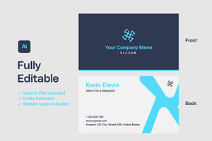 Modern Business Card Design Template, a Business Card Template by umarr.graphics