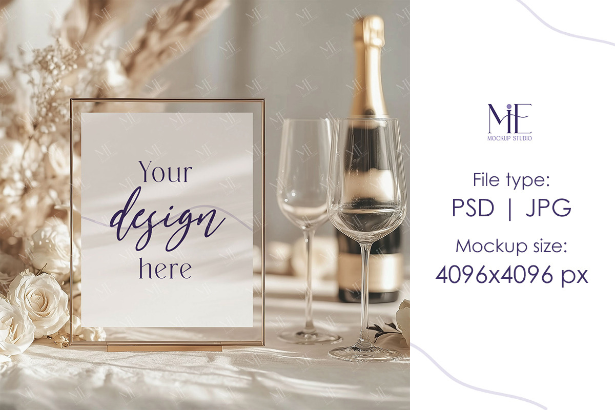 8x10 Table Sign Mockup, Wedding Sign, a Mockup by Mie Mockup Studio (Photo 3 of 8)