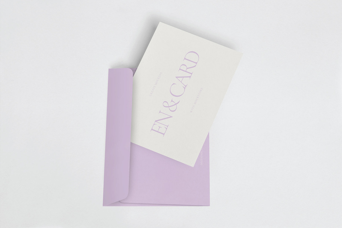 Envelope & Card Invitation Mockups, a Print Template by Mockstore (Photo 4 of 14)