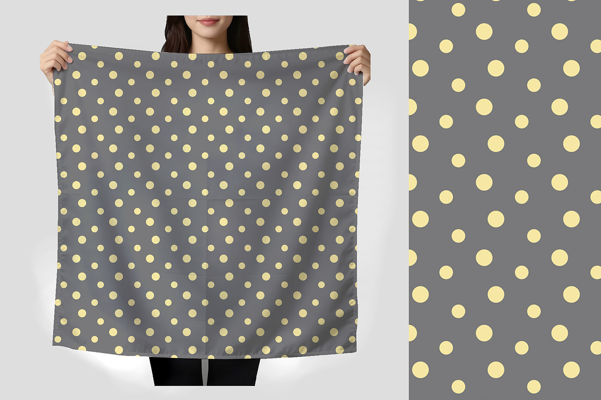 Butter Yellow and Grey Polka Dot, a Pattern Graphic by Sharon Schwalbe (Photo 4 of 6)
