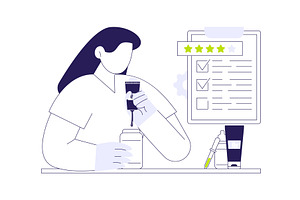 Cosmetics quality testing abstract, an Illustration by Visual Generation