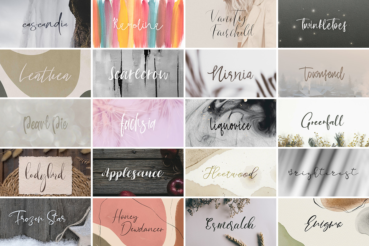 Chic and Unique Font Bundle Vol 2, a Font by Keke Studio (Photo 3 of 6)