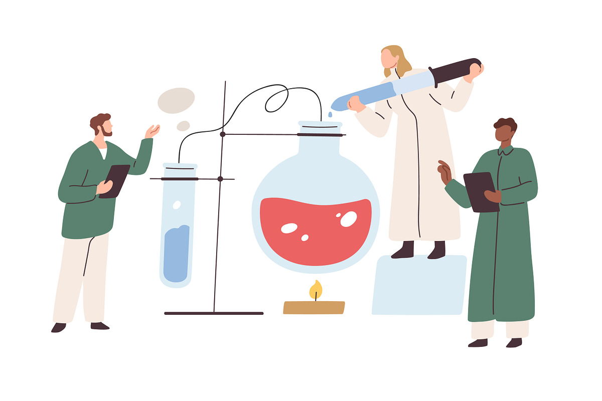 Scientists conduct research concept, a Healthcare Illustration by Good Studio (Photo 7 of 10)