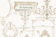 Vintage Gold French Ornamental Set, a Decorative Illustration by AlenaVlasko stock Market (Thumbnail 1 of 9)