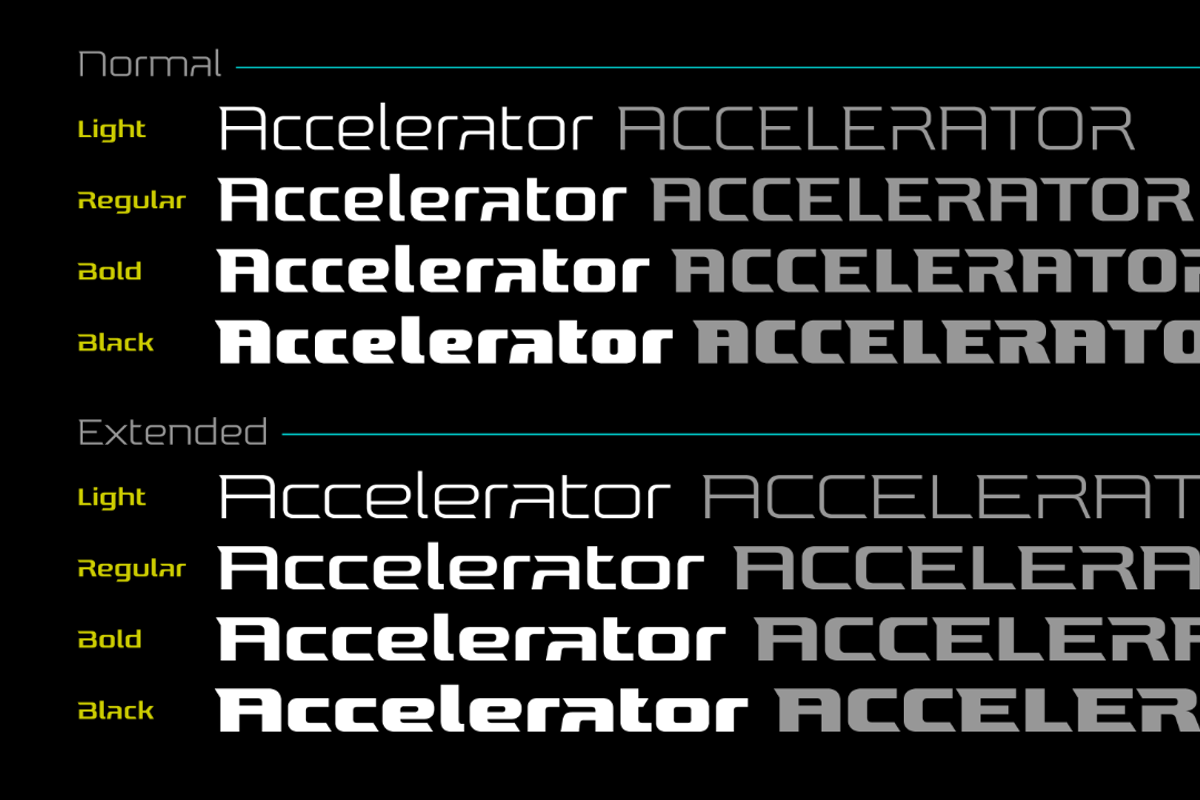 Accelerator – The ultimate logo typeface