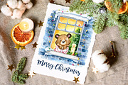 Cute Bear Christmas Clipart Set, an Animal Illustration by SimpleWishesArt (Thumbnail 3 of 7)