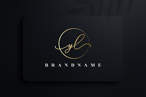 Letter YL Handwritten Signature Logo