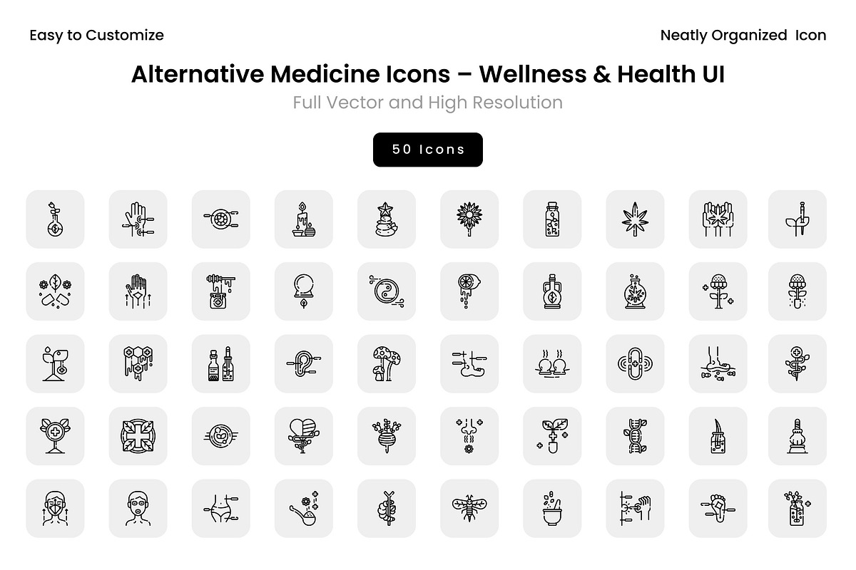 Alternative Medicine Icons – Wellnes, a Solid Icon by Wencory (Photo 2 of 2)