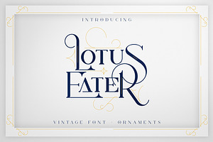 SALE! Lotus Eater - Vintage Font, a Font by VP Fonts