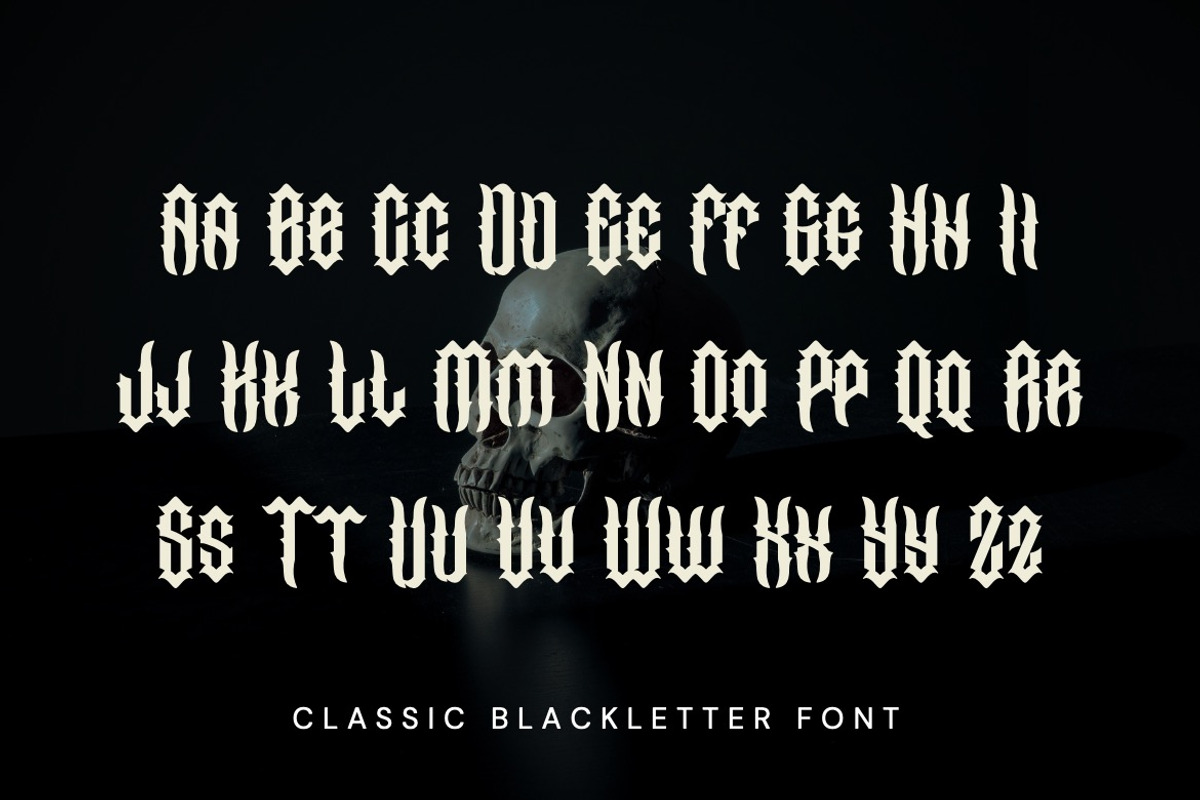 Elaxors - Classic Blackletter Font, a Blackletter Font by Dhabee (Photo 4 of 16)