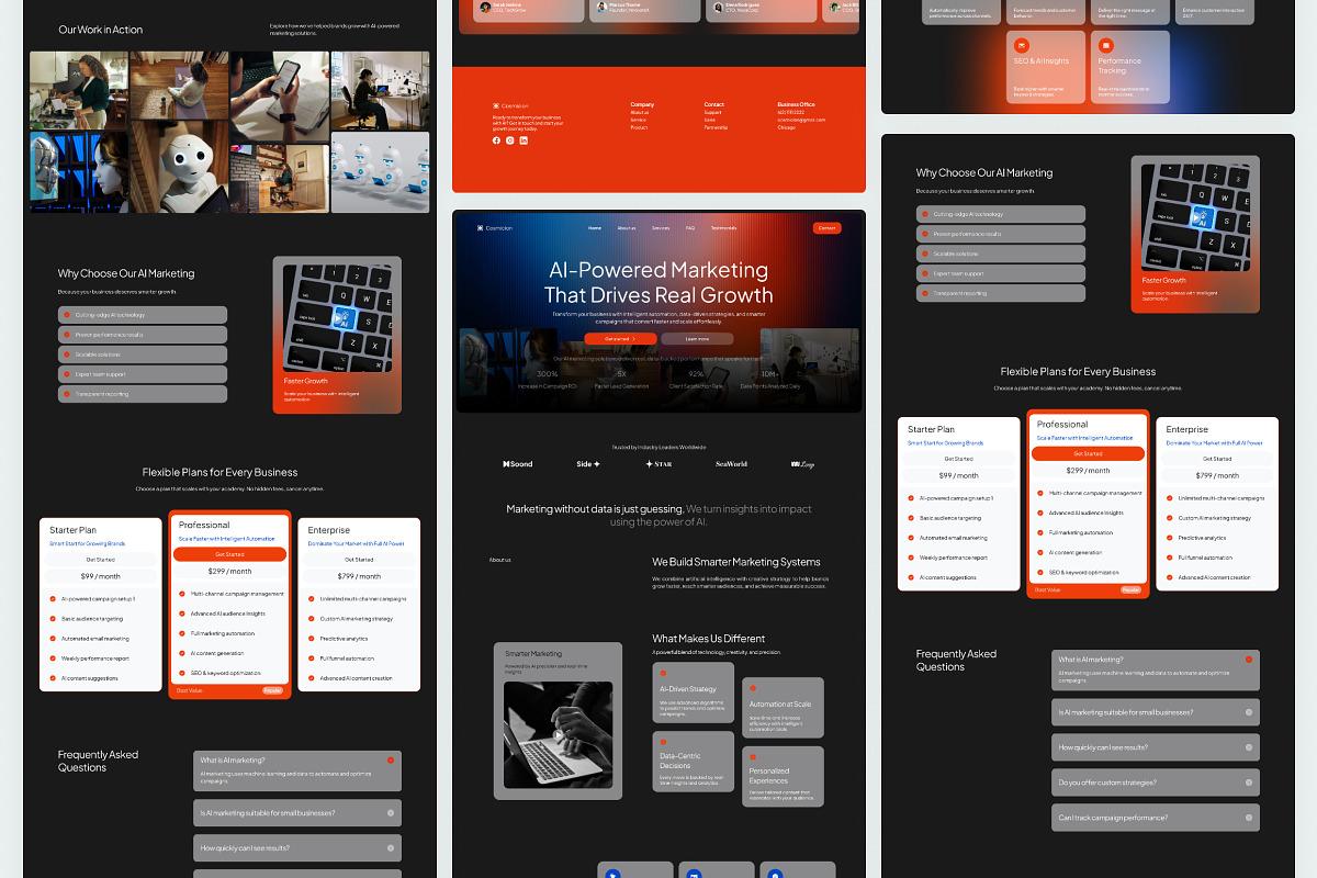 AI Marketing Landing Page, a Landing Page Template by Font Kingdom (Photo 4 of 5)