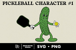 Pickleball Cartoon Character 1