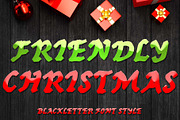Friendly Christmas, a Blackletter Font by Yoga Letter (Thumbnail 1 of 5)
