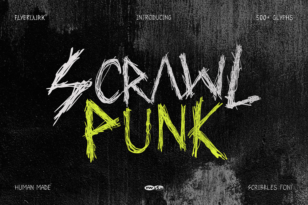 Scrawlpunk - Scribbles Font, a Handwritten Font by FLYERWRK (Photo 1 of 10)