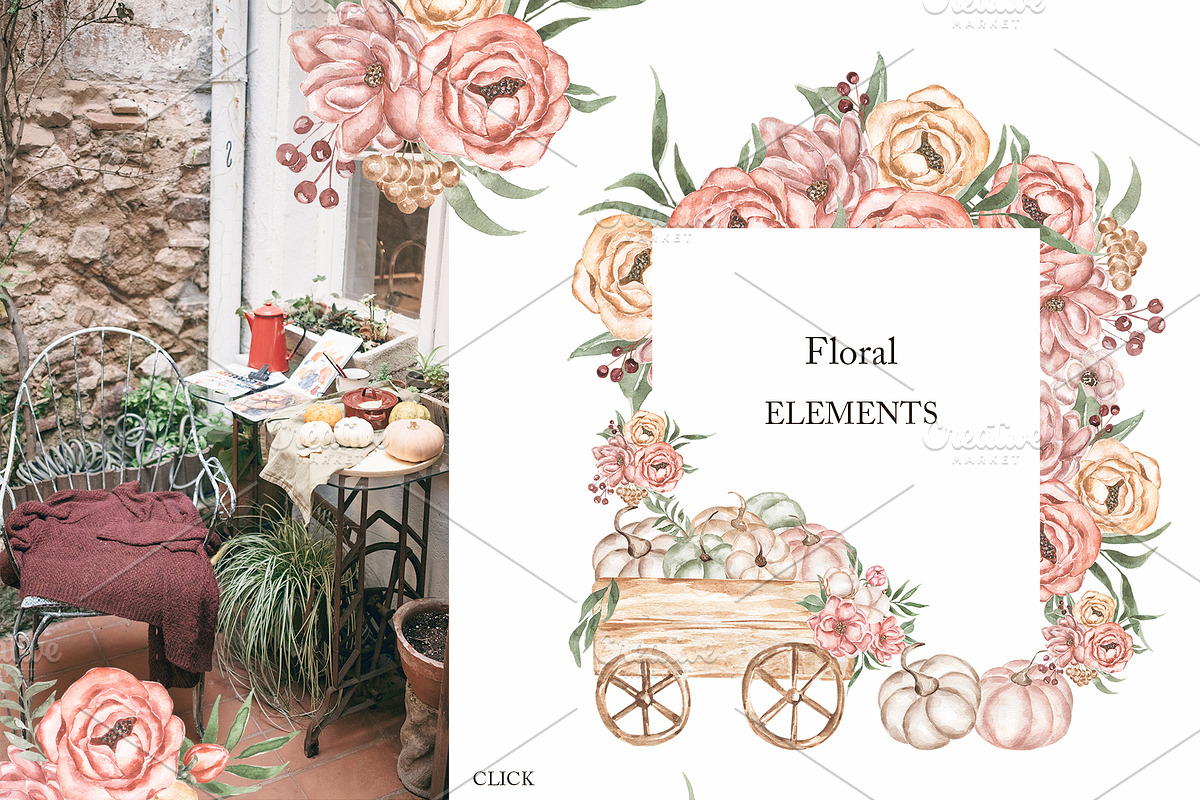 Watercolor Autumn Collection, a Decorative Illustration by MayaNavits (Photo 3 of 8)
