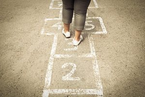 Hopscotch containing hopscotch, playground, and chalk