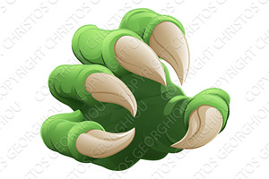 Monster Claw Dinosaur Dragon Cartoon, an Illustration by Christos Georghiou
