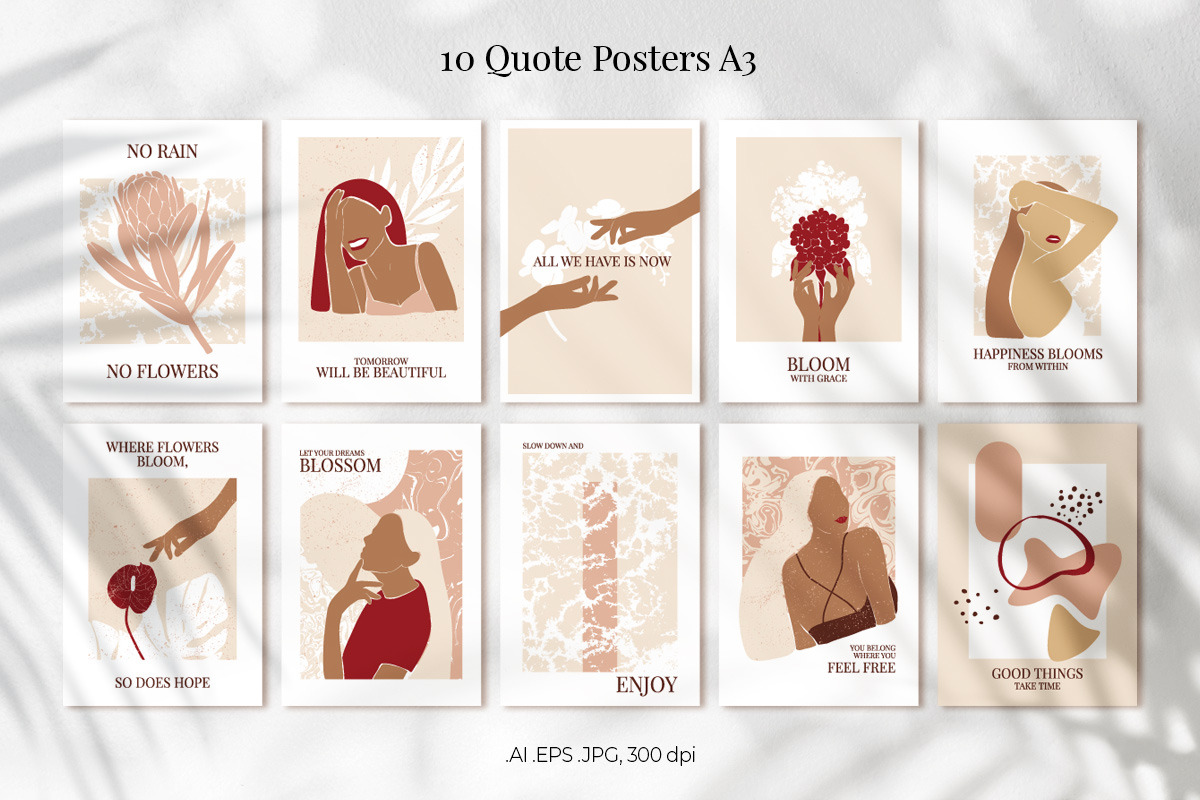 Poster Creator. Autumn Flora & Women, an Object Graphic by Julie&Taily (Photo 18 of 27)