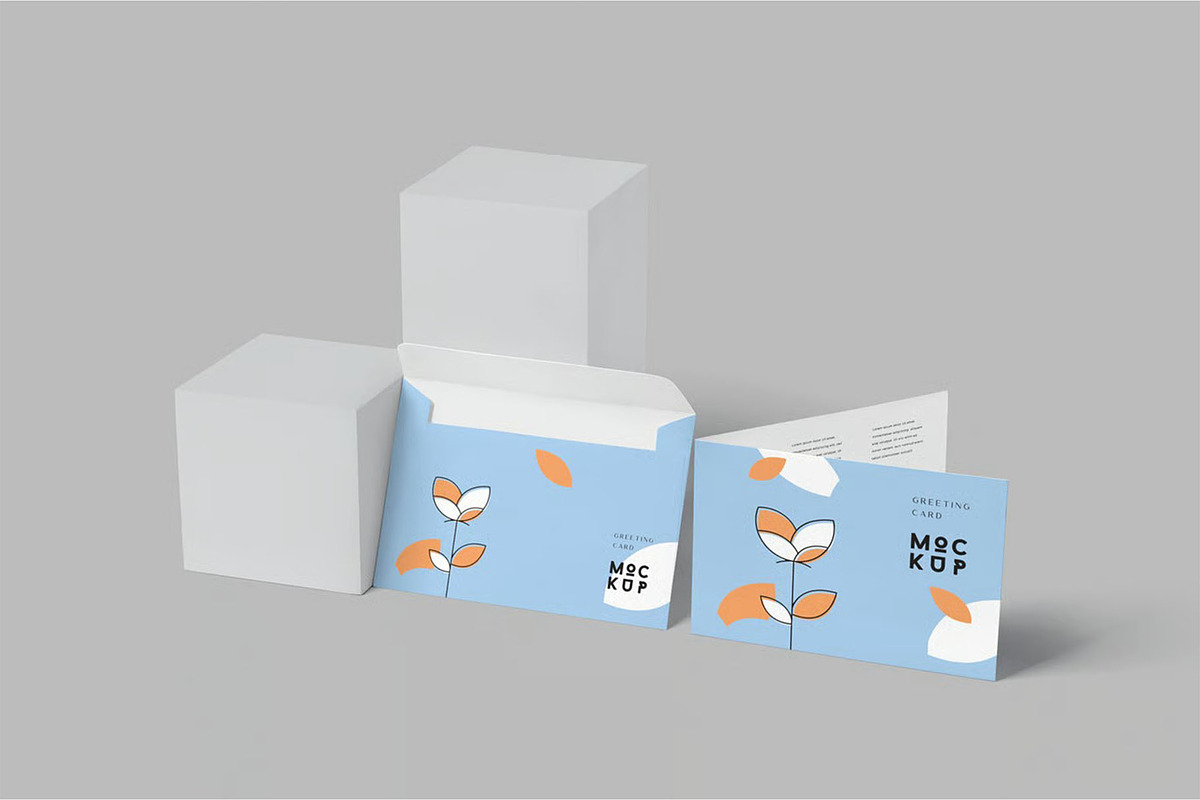 Invitation & Greeting Card Mockups, an Advertising Mockup by megostudi0 (Photo 2 of 6)