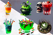 Watercolor Halloween Drink Clipart B, an Illustration by SVGArt (Thumbnail 5 of 8)
