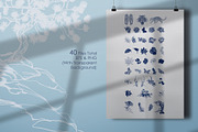Classic blue. Animals and flowers., an Animal Illustration by LanaDzi (Thumbnail 10 of 10)