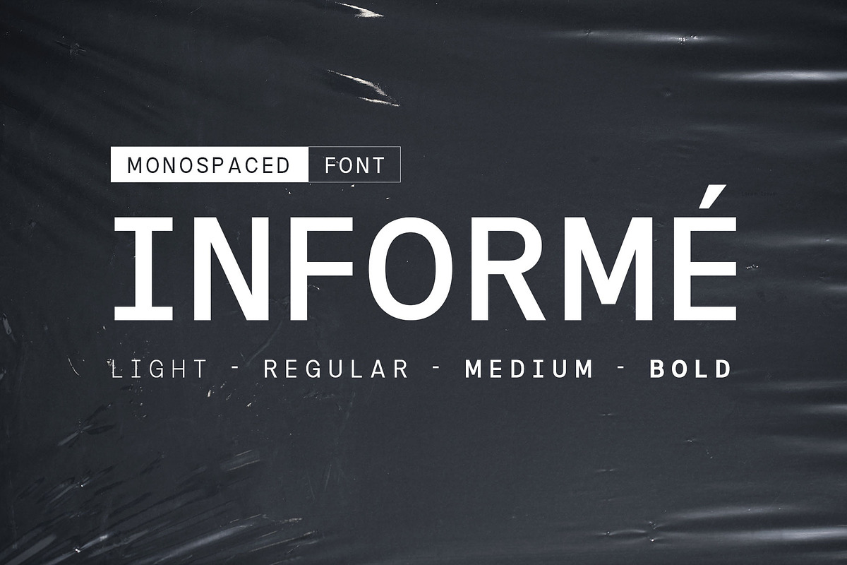 Informe - Monospaced, a Sans Serif Font by Arterfak Project (Photo 1 of 12)