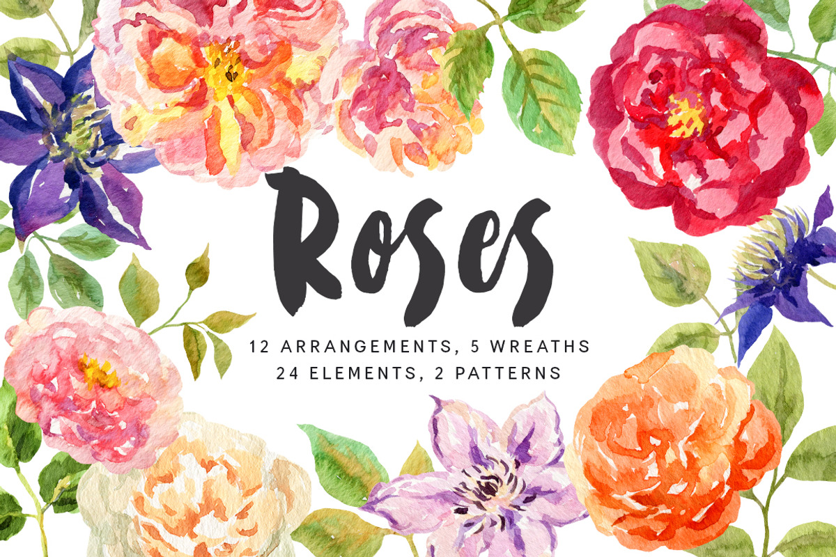 Roses. Watercolor collection, an Illustration by OJardin (Photo 1 of 5)
