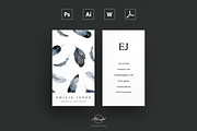 Feather Resume / Card Template, a Resume Template by MH Design Template (Thumbnail 3 of 4)