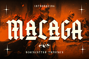 MALAGA Blackletter Typeface Font, a Blackletter Font by dansdesign (Thumbnail 1 of 8)