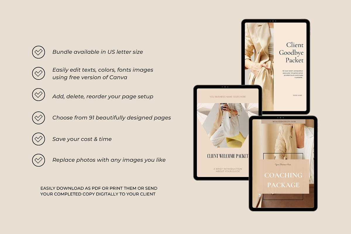 Client Welcome Services Bundle CANVA, a Brochure Template by Deepa Template Studio (Photo 3 of 23)
