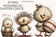 Whimsical Easter Chick Clipart, an Illustration by Designworld (Thumbnail 1 of 10)
