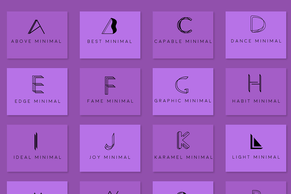 ALPHABET Minimalist logo bundle, a Branding & Logo Template by designbydi (Photo 6 of 6)