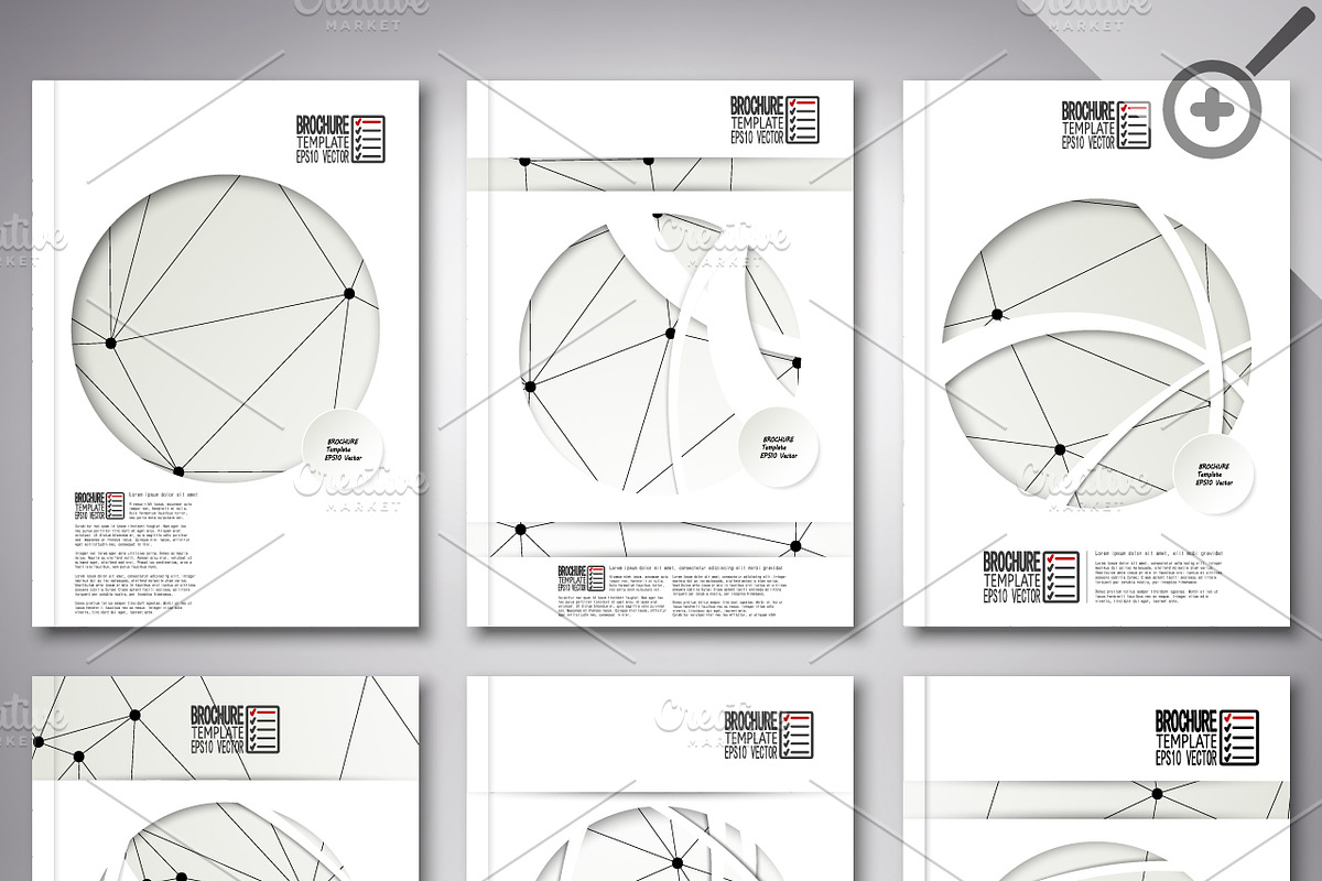 Brochure template with molecules, a Technology Illustration by VectorShop (Photo 2 of 5)