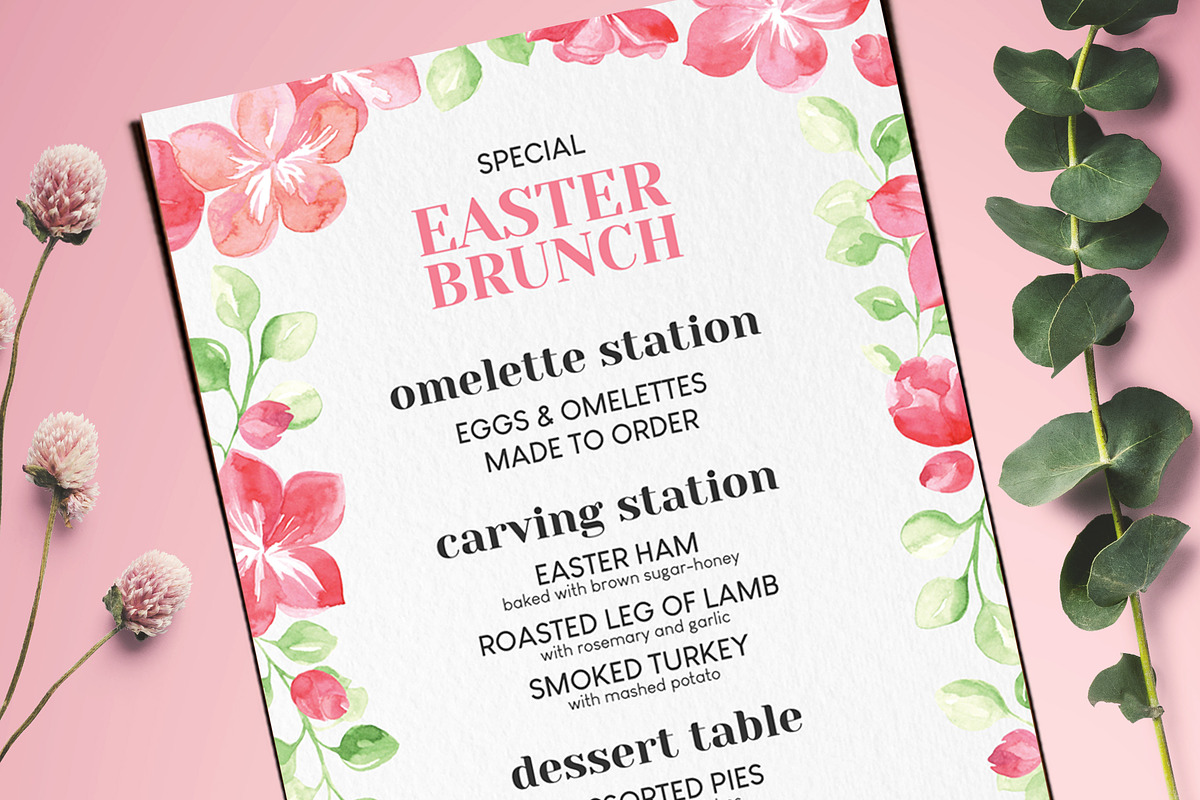 Easter Special Brunch Menu, a Brochure Template by BarcelonaShop (Photo 2 of 4)