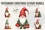 Watercolor Christmas Clipart Bundle, an Illustration by Artnoy (Thumbnail 1 of 8)